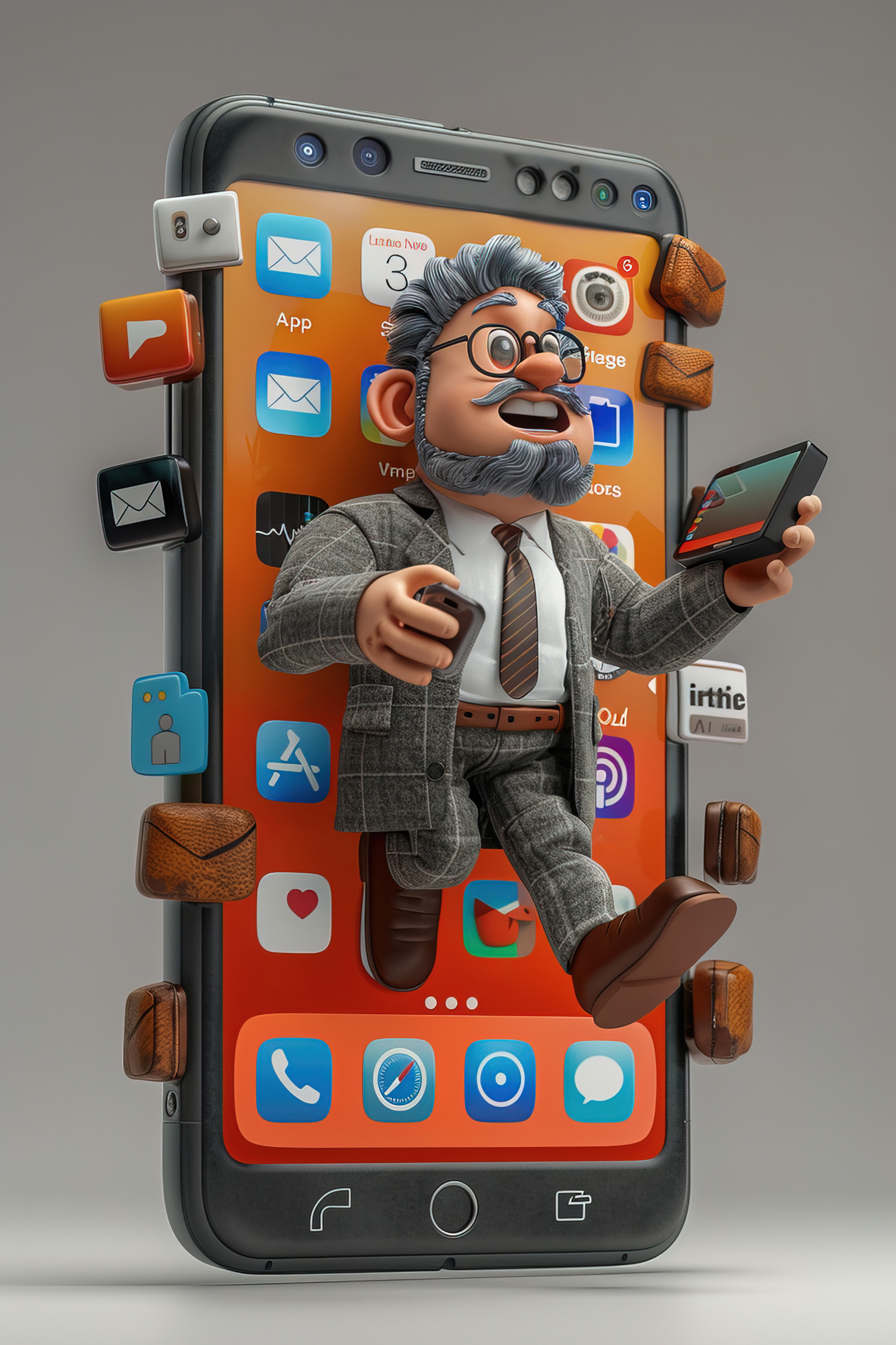 Téléphone mobile affichant une application